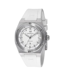 Technomarine Women's Tm-416049 Coral Quartz 3 Hand Silver Dial Watch