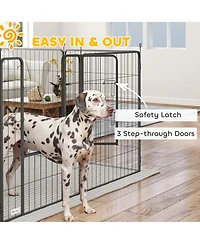 PawHut 39" H Dog Playpen, 24 Panels Puppy Playpen for Multiple Dogs