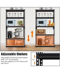 gaomon Heavy Duty Storage Shelves, 5-Tier Adjustable Garage Shelving Unit, Metal Storage Utility Rack Shelf for Warehouse, Pantry, Kitchen, Basement,