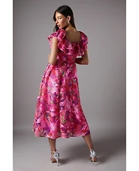 Coast Women's Frill Sleeve Midi Dress