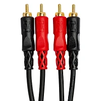 Hosa Technology 3.3'/1m 2 Rca Male to 2 Rca Male Stereo Interconnect Cable, Gold Contacts