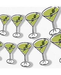 Big Dot of Happiness A Tini Bit Older Garland Banner, 30 Feet Cord, 15 Double-Sided Martini Glasses