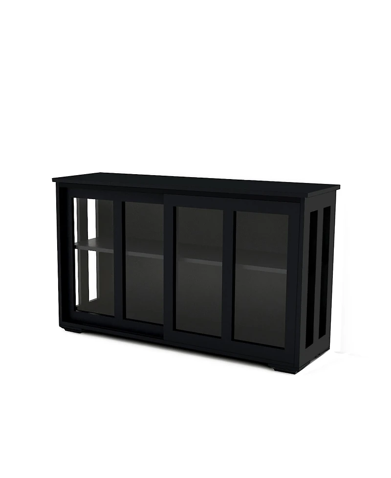 Casainc Kitchen Storage Cabinet with Glass Door for Pantry or Dining Room