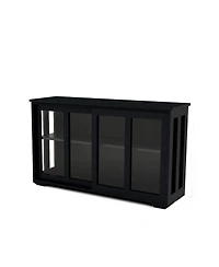 Casainc Kitchen Storage Cabinet with Glass Door for Pantry or Dining Room