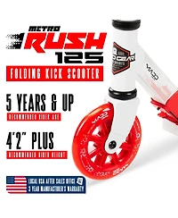 Folding Kick Scooter with Lights - Madd Gear Rush 125