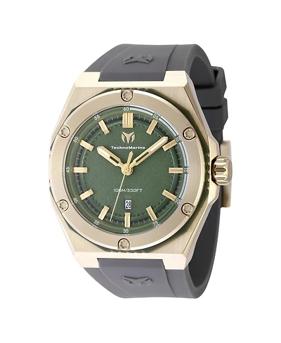 Technomarine Men's Tm-416092 Coral Quartz Olive Green Dial Watch