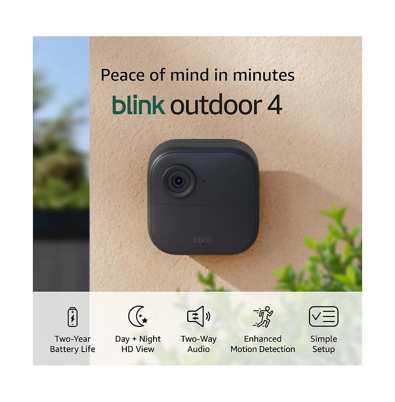 Blink Outdoor 4 Wireless Smart 1080p Security Camera with Two Year Battery Life – 2 Camera System