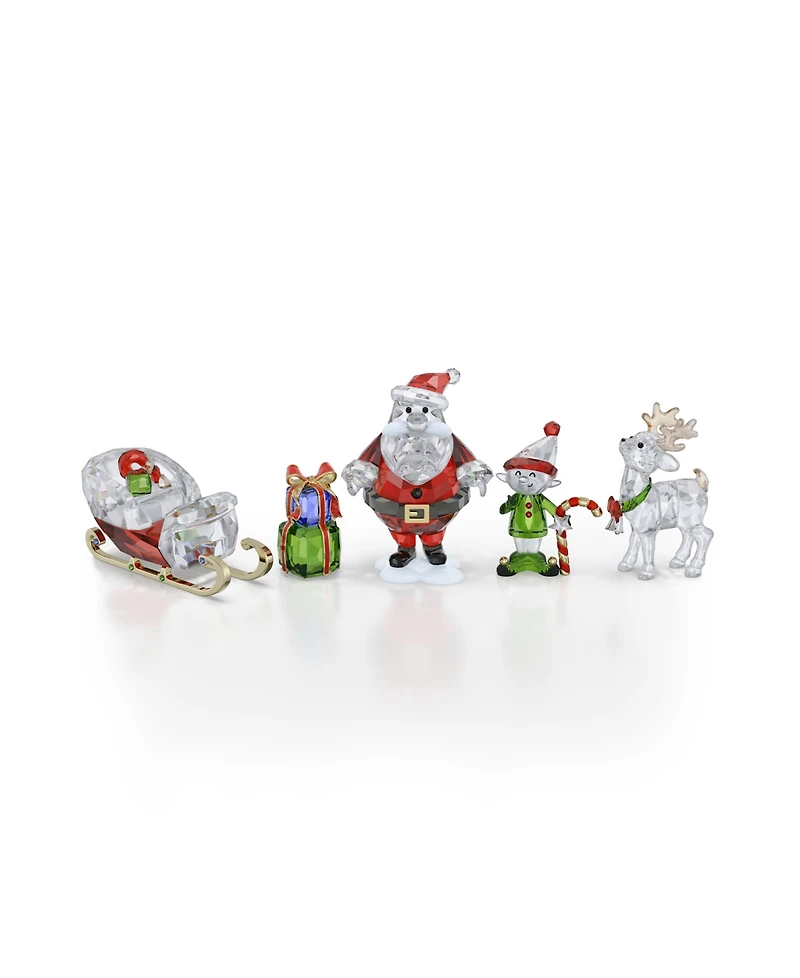 Swarovski Holiday Cheers Santa Story Figurine Set