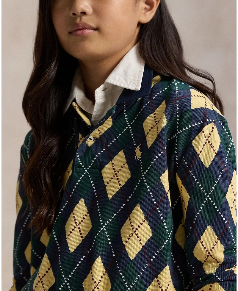 Polo Ralph Lauren Big Girls 2-Piece Mesh Knit Top and Skorts Set