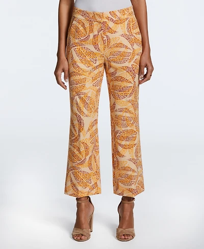 Ella Rafaella Women's Batik Print Cropped Culotte Pants
