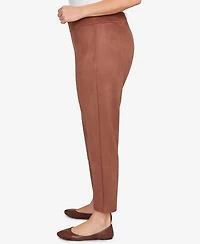 Hearts Of Palm Plus Solid Faux Suede Pants
