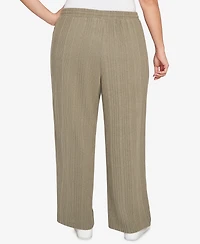 Hearts Of Palm Plus Solid Texture Hatchi Pants