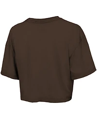 Majestic Women's Brown San Diego Padres Boxy Crop T-Shirt