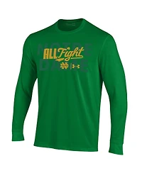 Under Armour Men's Kelly Green Notre Dame Fighting Irish All Fight Long Sleeve T-Shirt