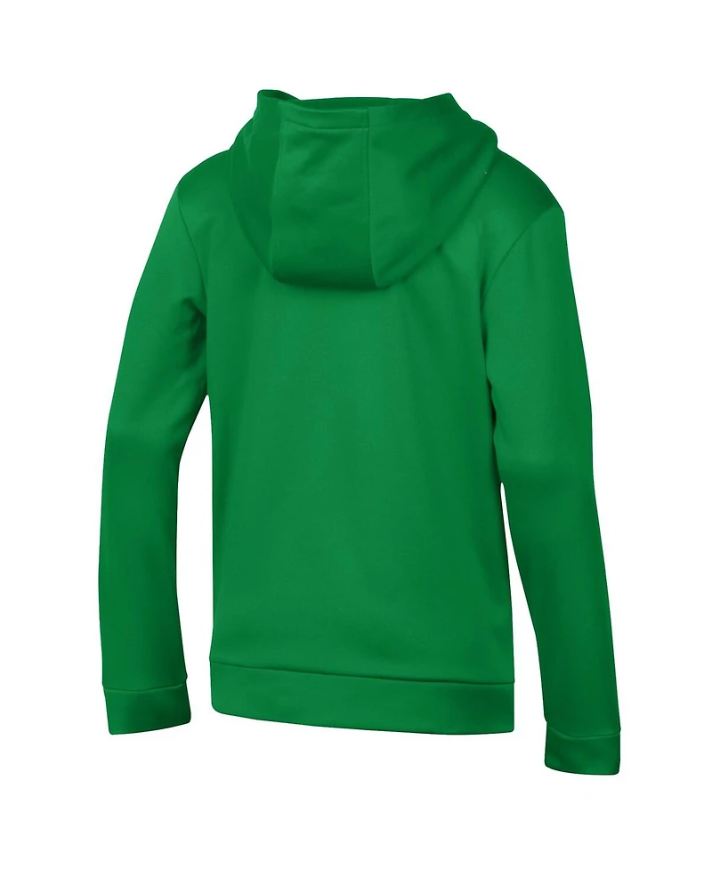 Under Armour Big Boys and Girls Green Notre Dame Fighting Irish Team Fleece Pullover Hoodie