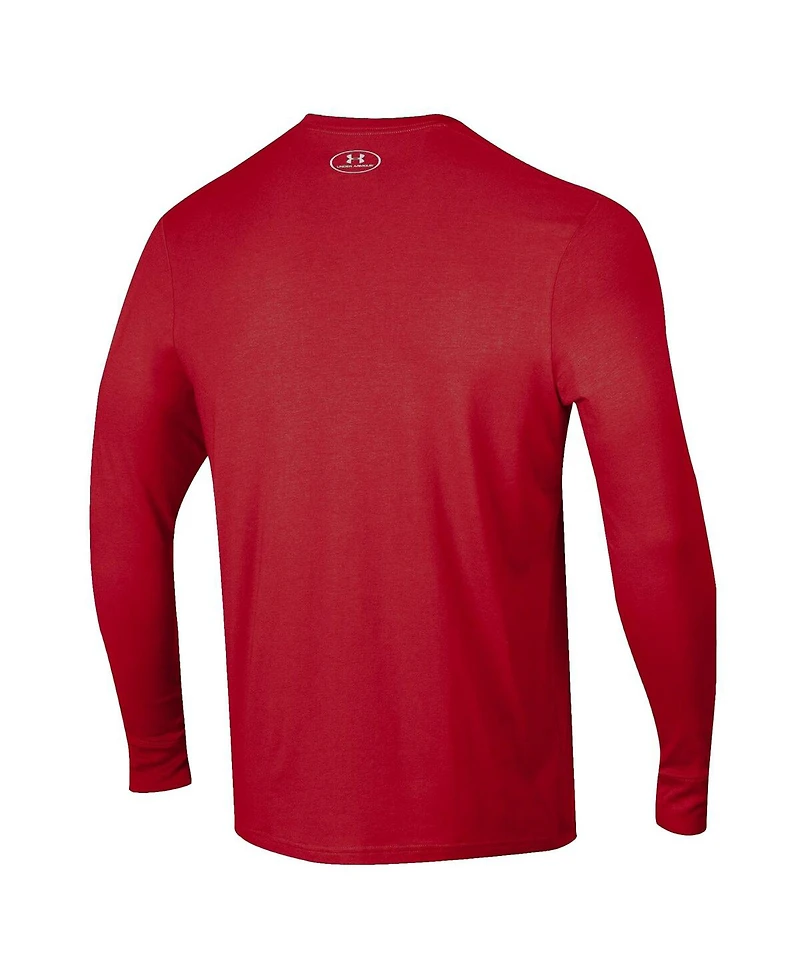 Under Armour Men's Red Maryland Terrapins 2025 Sideline Football Performance Long Sleeve T-Shirt