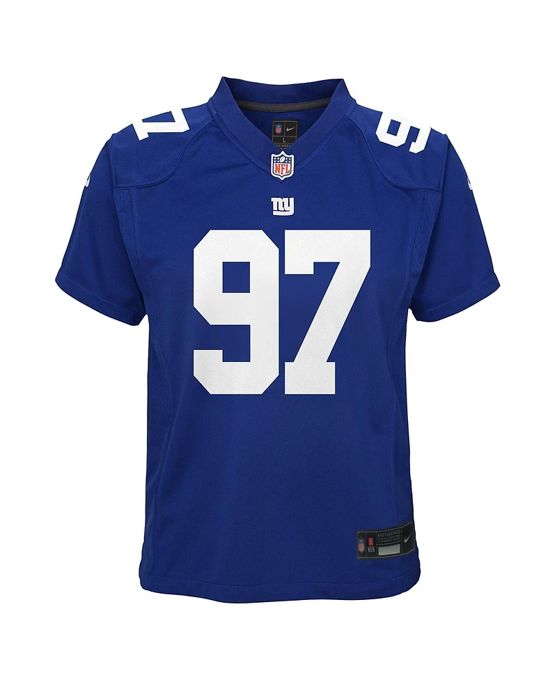 Nike Big Boys and Girls Dexter Lawrence Royal New York Giants Game Jersey