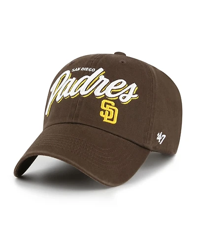 '47 Brand Women's Brown San Diego Padres Ariana Clean Up Adjustable Hat