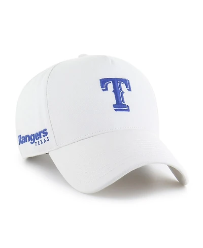 '47 Brand Men's White Texas Rangers Foundational Pinch Offside Adjustable Hat