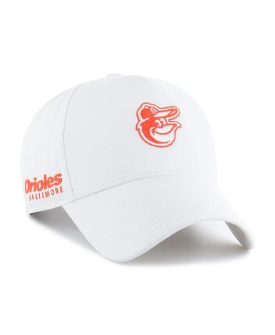 '47 Brand Men's White Baltimore Orioles Foundational Pinch Offside Adjustable Hat
