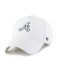 '47 Brand Men's White Atlanta Braves Foundational Pinch Offside Adjustable Hat
