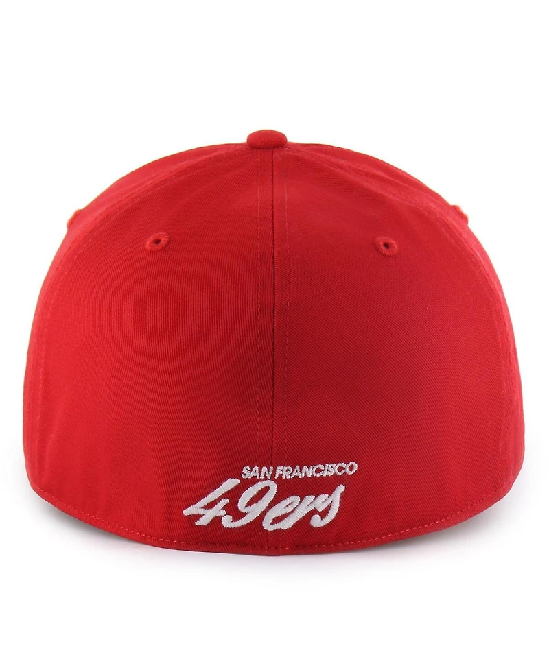 '47 Brand Men's Scarlet San Francisco 49ers Foundational Franchise Fitted Hat