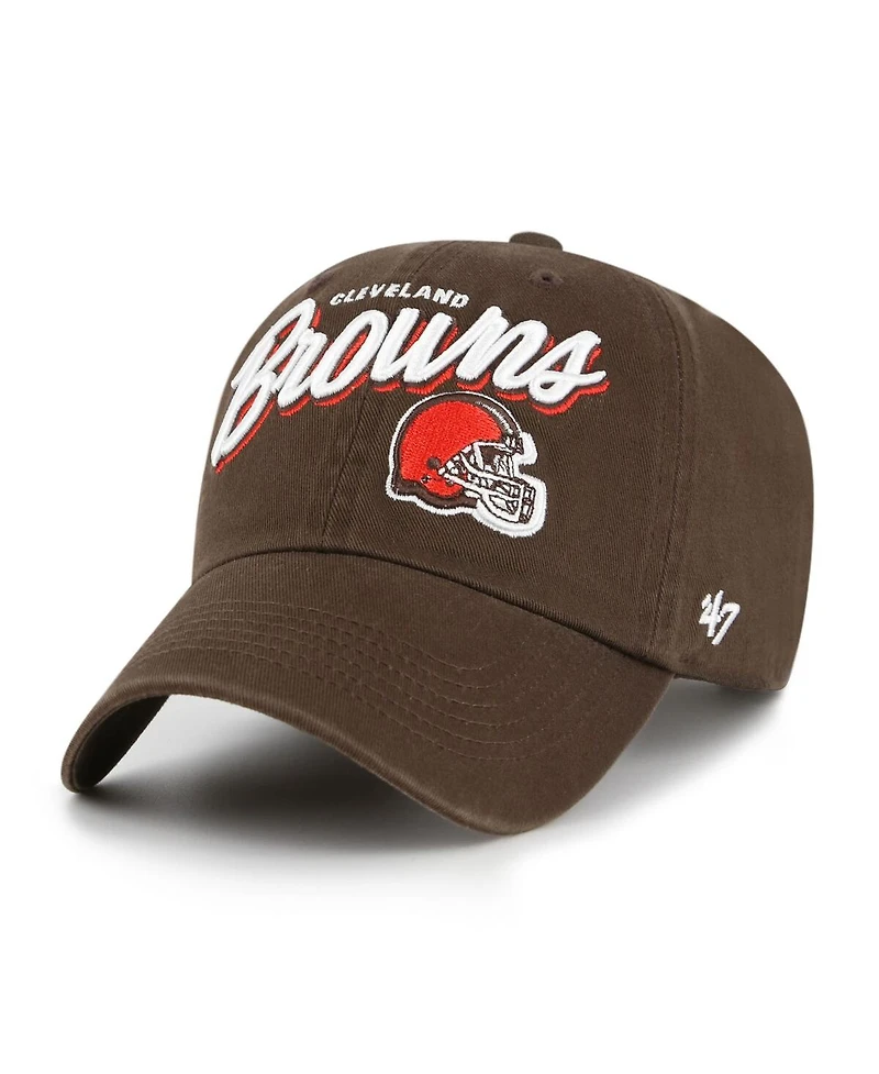 '47 Brand Women's Brown Cleveland Browns Ariana Clean Up Adjustable Hat