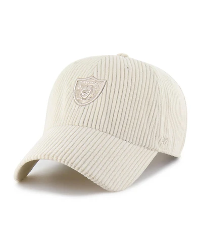 '47 Brand Women's Natural Las Vegas Raiders Mellow Corduroy Cleanup Adjustable Hat