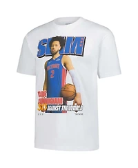 Slam Men's and Women's Cade Cunningham White Detroit Pistons April/May 2025 Cover Graphic T-Shirt