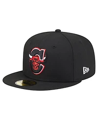 New Era Men's Black Chicago Bulls Deceptor 59FIFTY Fitted Hat