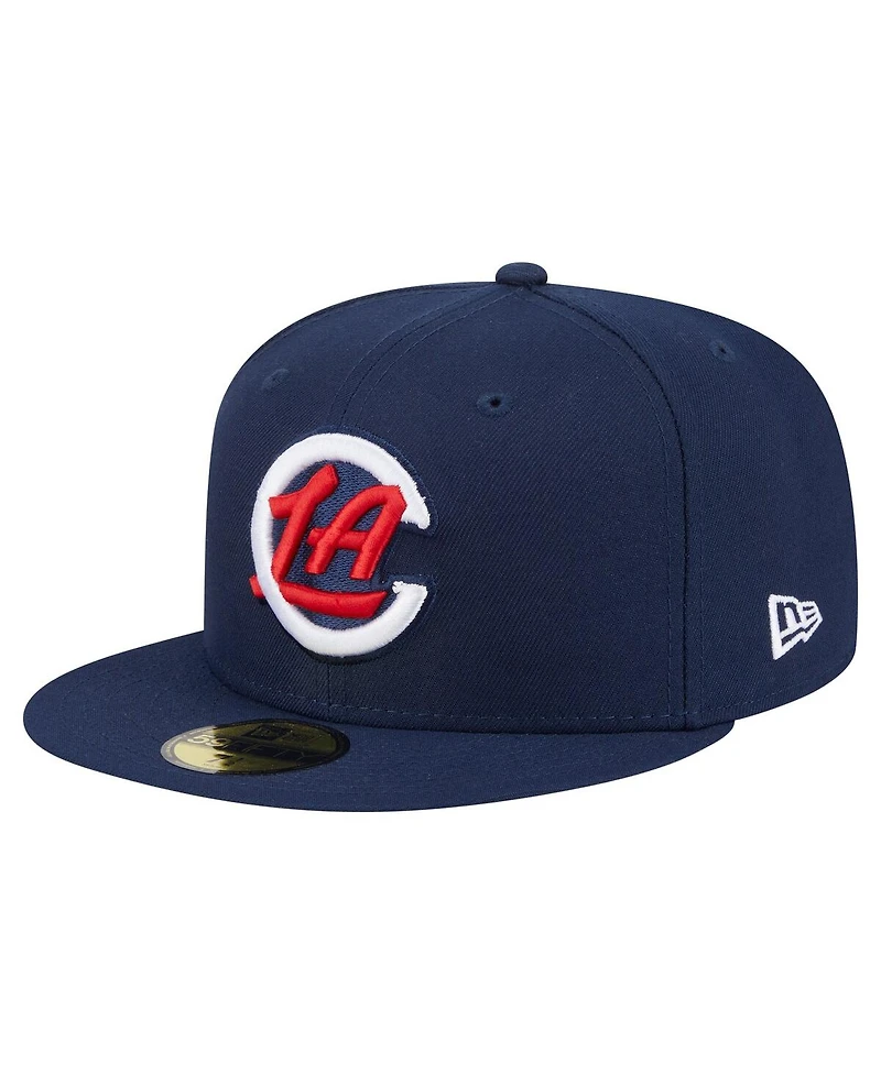 New Era Men's Navy La Clippers Deceptor 59FIFTY Fitted Hat