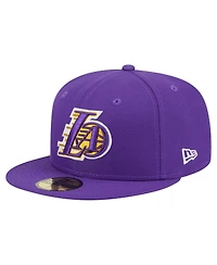New Era Men's Purple Los Angeles Lakers Deceptor 59FIFTY Fitted Hat