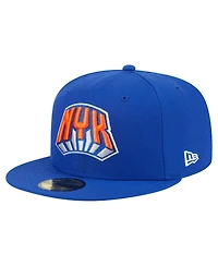 New Era Men's Blue York Knicks Deceptor 59FIFTY Fitted Hat