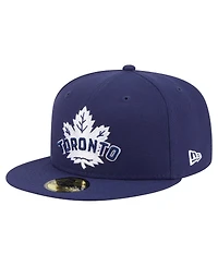 New Era Men's Navy Toronto Maple Leaf's Deceptor 59FIFTY Fitted Hat