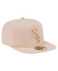New Era Men's Light Beige Chicago White Sox Color Pack A-Frame 59FIFTY Fitted Hat