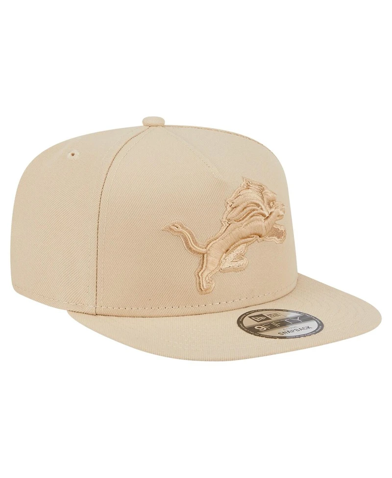 New Era Men's Light Beige Detroit Lions Color Pack A-Frame 9FIFTY Snapback Hat