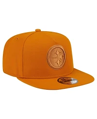 New Era Men's Brown Pittsburgh Steelers Color Pack A-Frame 9FIFTY Snapback Hat