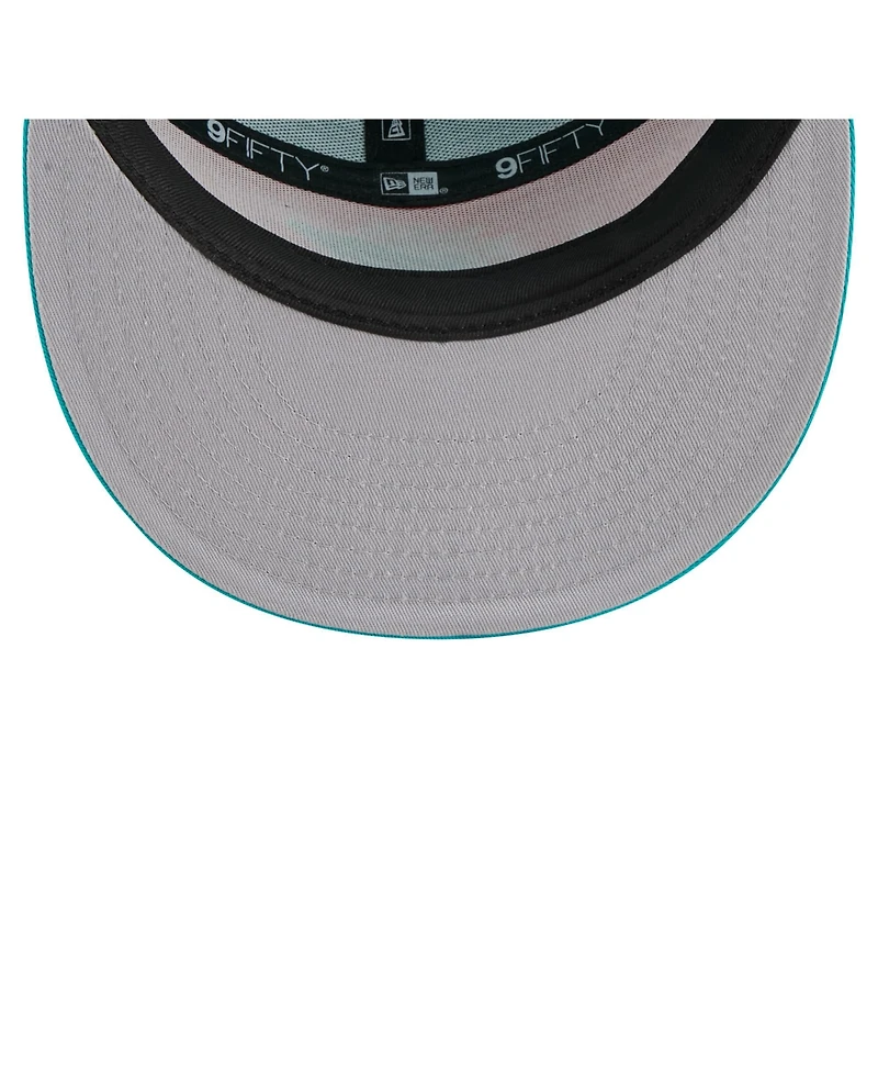 New Era Men's Orange/Aqua Miami Dolphins Outdoor Split Panel 9FIFTY Snapback Hat