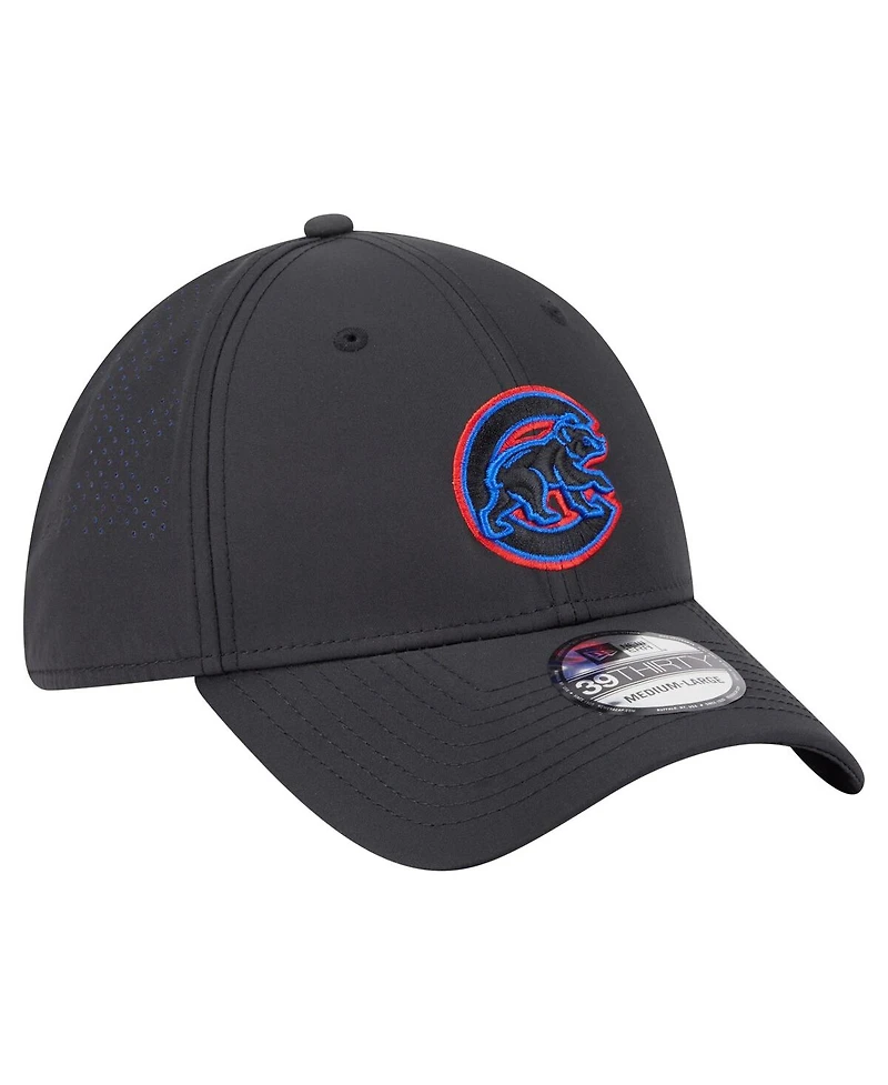 New Era Men's Black Chicago Cubs Night 39THIRTY Flex Hat