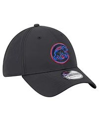 New Era Men's Black Chicago Cubs Night 39THIRTY Flex Hat