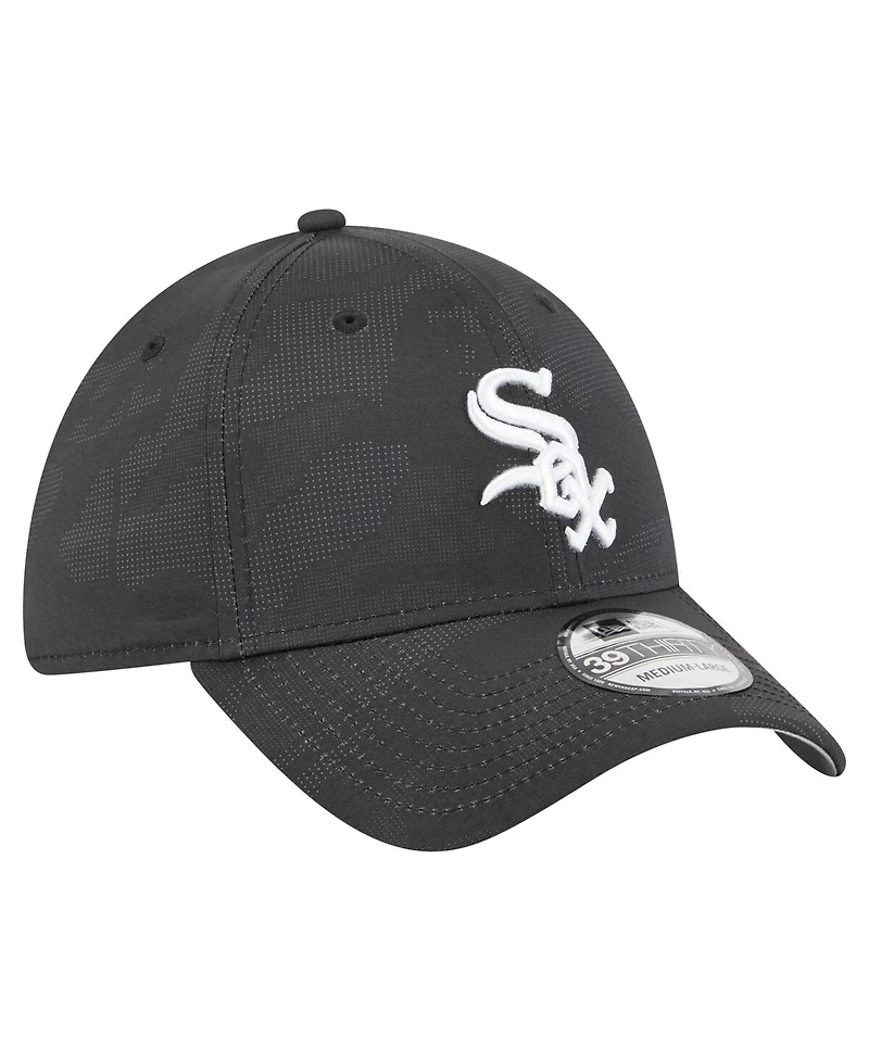 New Era Men's Black Chicago White Sox Tonal Camo 39THIRTY Flex Hat