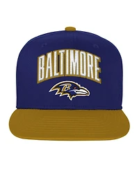 Outerstuff Big Boys and Girls Purple Baltimore Ravens Essentials Adjustable Hat
