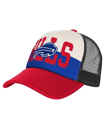 Outerstuff White/Red Buffalo Bills Modern Fan Trucker Adjustable Hat