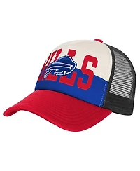 Outerstuff White/Red Buffalo Bills Modern Fan Trucker Adjustable Hat