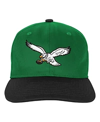 Outerstuff Big Boys and Girls Kelly Green Philadelphia Eagles True Retro Adjustable Hat