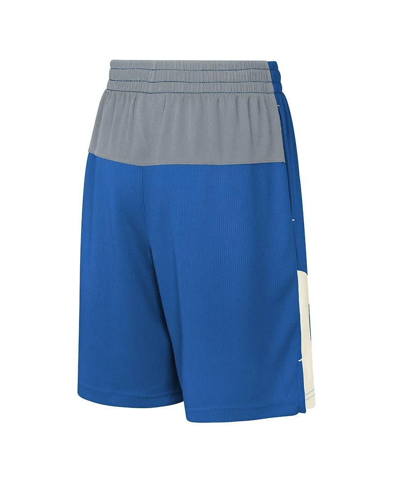 Outerstuff Big Boys and Girls Blue Detroit Lions Fandemonium Mesh Shorts