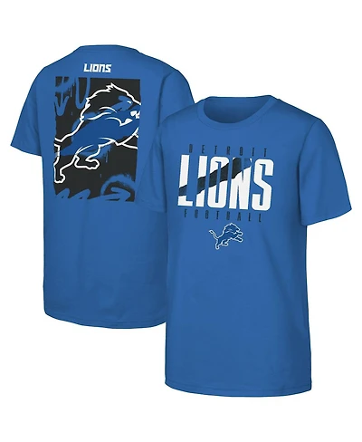 Outerstuff Big Boys and Girls Blue Detroit Lions Posterize T-Shirt