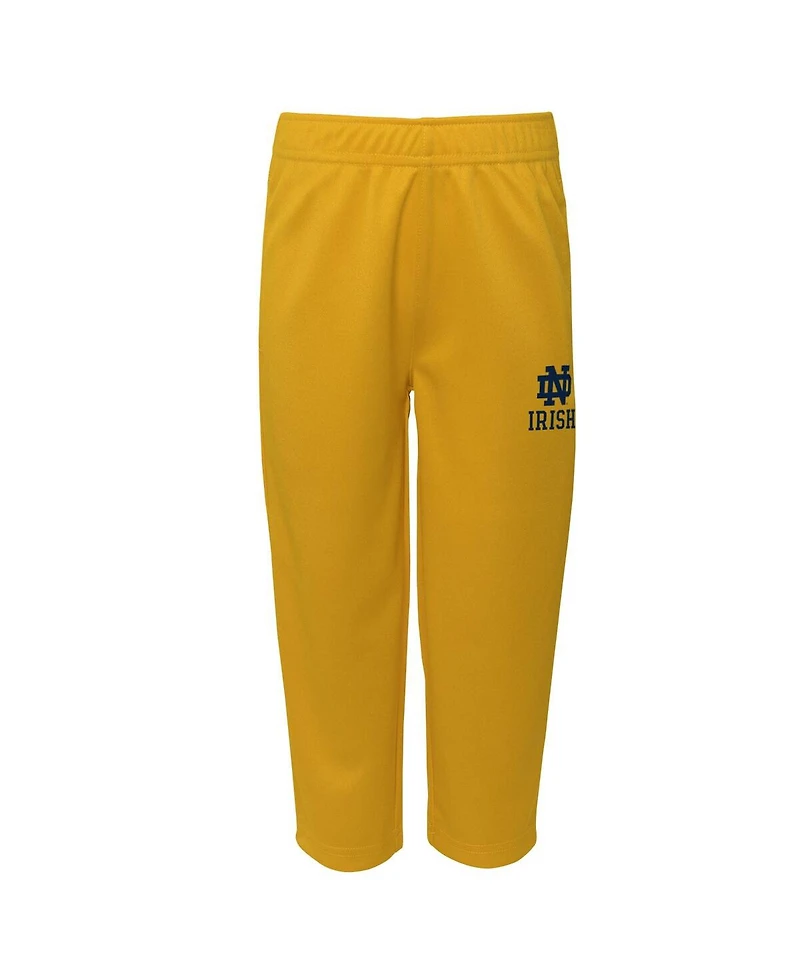 Outerstuff Toddler 2-Piece Navy/Gold Notre Dame Fighting Irish Red Zone V-Neck Top and Pants Set