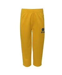 Outerstuff Toddler 2-Piece Navy/Gold Notre Dame Fighting Irish Red Zone V-Neck Top and Pants Set