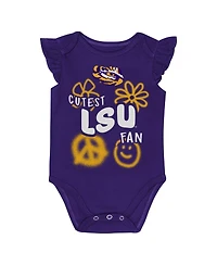 Outerstuff Baby Boys and Girls Purple/Gold Lsu Tigers Little Sunshine 2-Piece Bodysuit Set